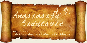 Anastasija Vidulović vizit kartica